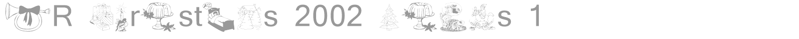 KR Christmas 2002 font preview